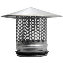 Vent Systems 5 Inch Round Chimney Cap Galvanized Steel for All Weather Conditions Top Round Exhaust Cap with Rubber for Perfect Insulation Roof Vent C