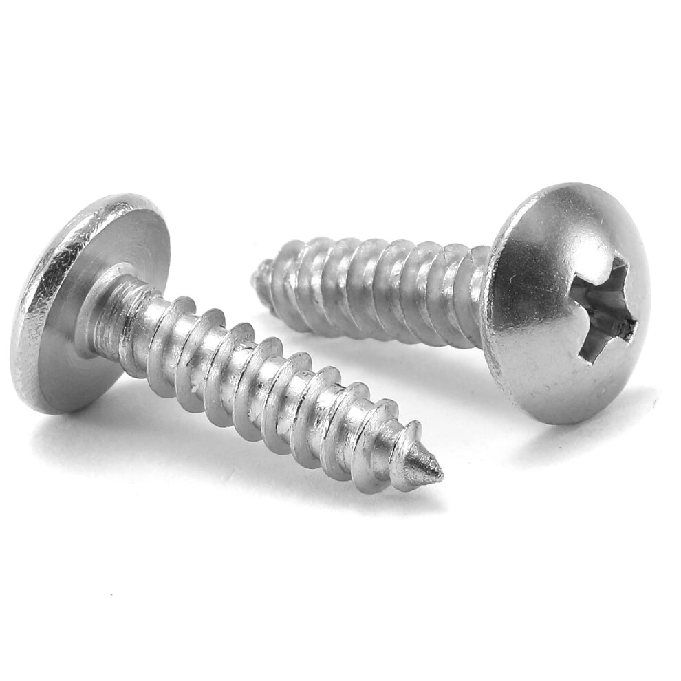 6 X 34 Wood Screw 100Pcs Truss Head Phillips 188 (304) Stainless Steel Fast Self Tapping Screws By Sg Tzh 724978581551