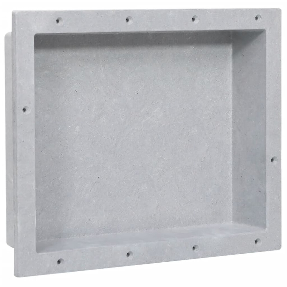 vidaXL Shower Niche Matt Gray 16.1x20.1x3.9