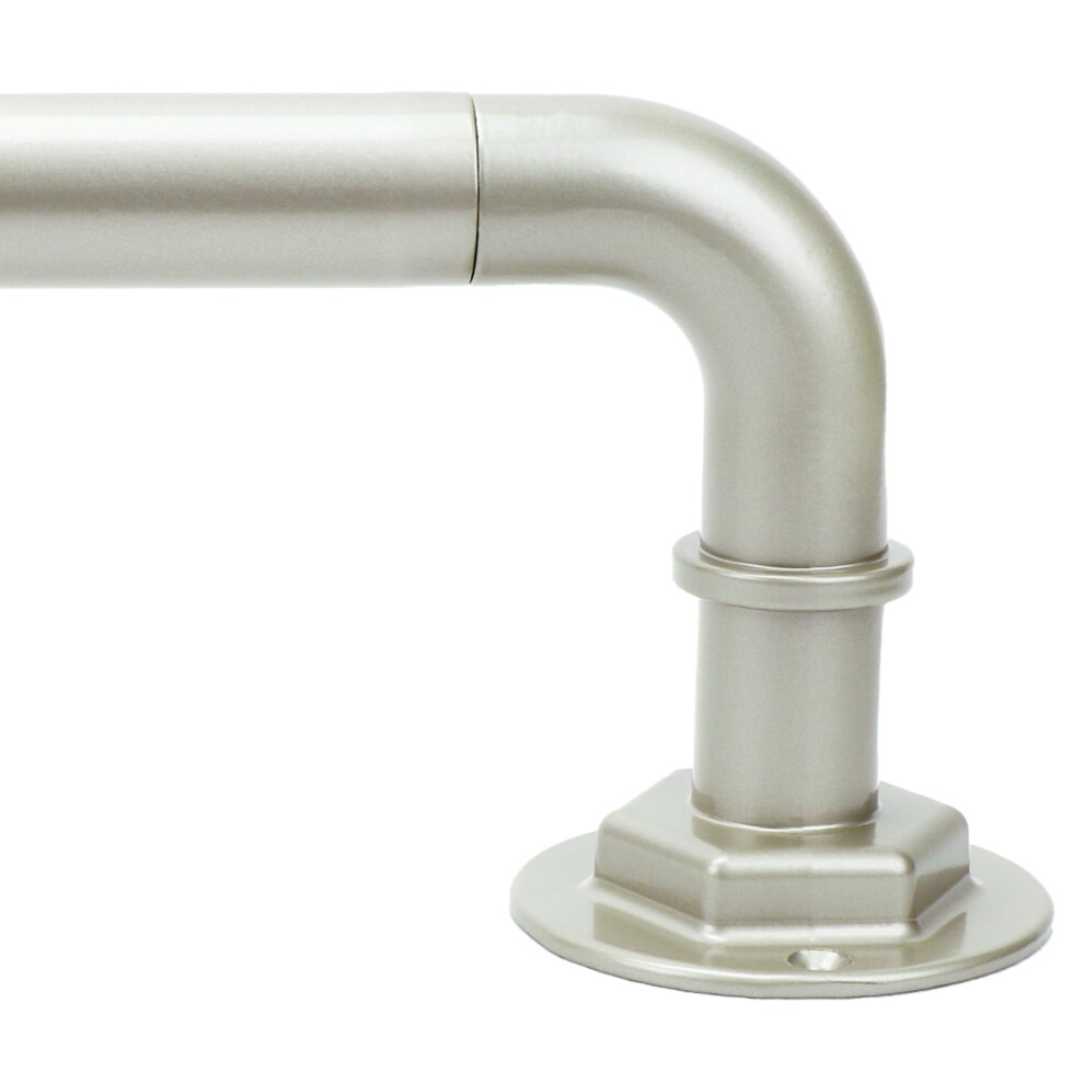 Byondeth Curtain Rods for Windows 16 to 144 Inches Adjustable Blackout Wrap Around 1 Inch Diameter Curtain Rod  Brushed Nickel-image-OPC-PFZ65FK-NEW