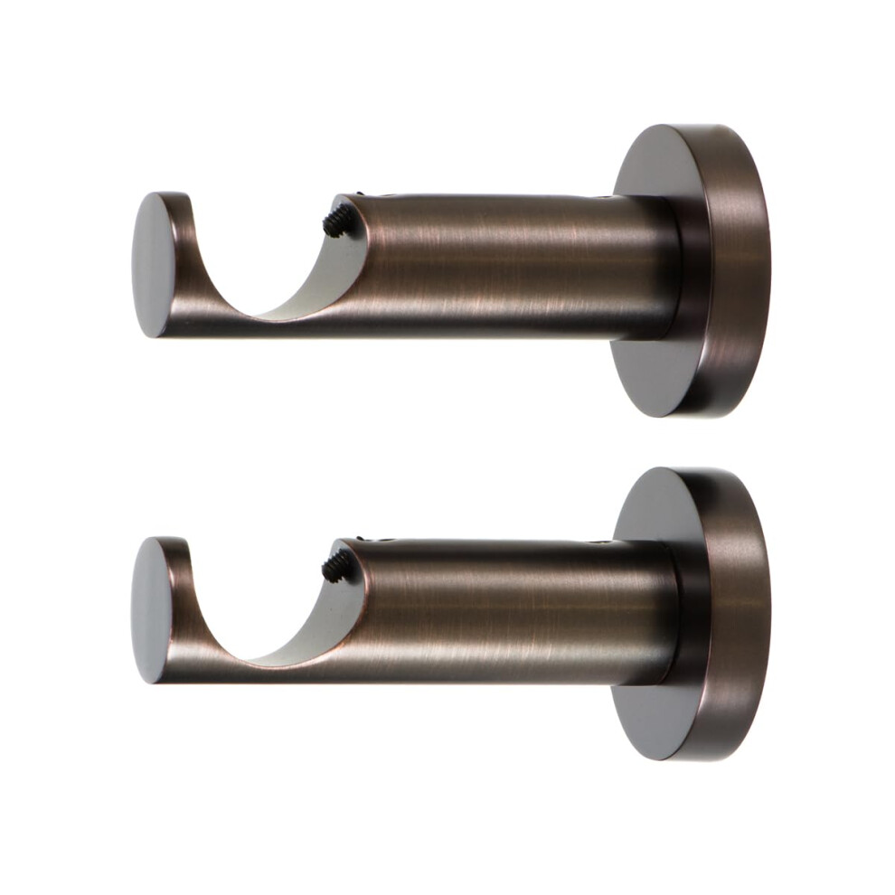 Supports de tringle     rideaux Ivilon pour montage au plafond ou au mur, pour tringles de 2,2 cm et 2,5 cm de diam   tre. Lot de 2. Couleur ORB.