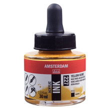 Flacon encre acrylique Acrylic Ink Amsterdam 30ml ocre jaune