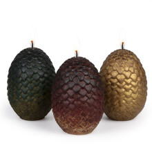Game of Thrones Draak Eieren Replica Kaarsen Set van 3, Geurloos - Officieel Gelicentieerd - Cadeau voor GoT Fans