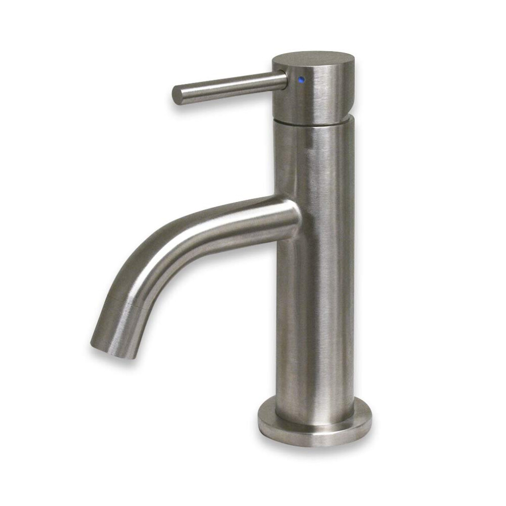 Photos - Tap Waterhaus Solid Stainless Steel Single Lever Small Lavatory Faucet WHS1010-SB-BSS