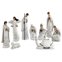 Lighthouse Christian Products 161938 A Retter is Born-Krippenskulptur mit Schriftzug  Nr. 77420