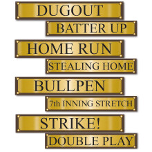 Baseball Straatnaambord Cutouts