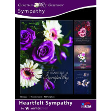 Warner Press 246985 card Boxed Heartfelt Sympathy Assorted KJV