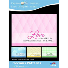 Warner Press 246966 NIV Boxed card Precious Patterns Assorted Baby congratulations Box of 12