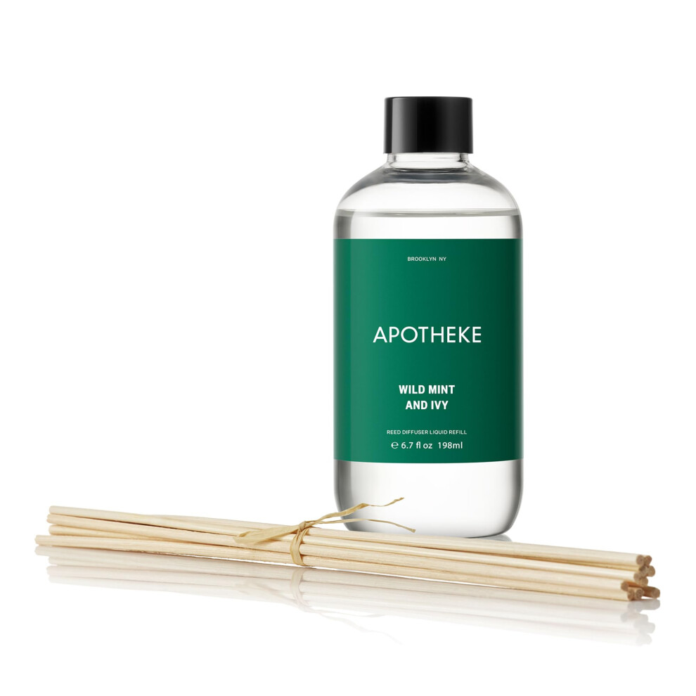 Recharge liquide pour diffuseur d'huiles parfum   es de luxe Apotheke (menthe sauvage et lierre) - Coffret de recharges pour diffuseur de parfum d'