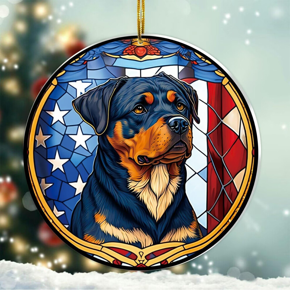 Rottweiler-Weihnachtsschmuck 2024 Rottweiler-Hundegeschenke Fur Frauen, Rottweiler-Schmuck Fur Den Weihnachtsbaum, Geschenke Fur Rottweiler-Lie-image