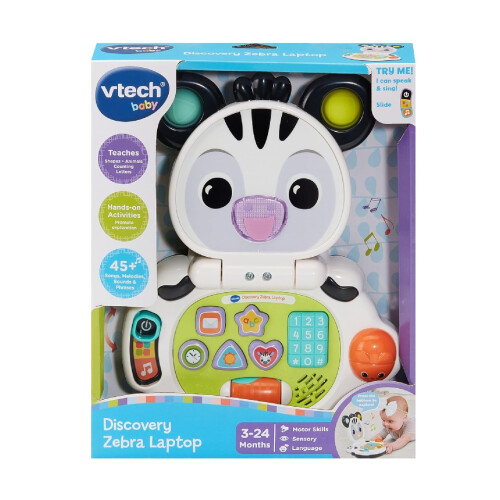 VTech Vtech Baby Discovery Zebra Laptop Interactive Toy