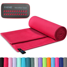 BAGAIL Camping Towel with EVA Case  Compact & Ultra Soft Microfiber Travel Towel - Super Absorbent & Lightweight Quick Dry Towels for Sports  Beach  G