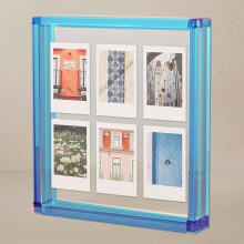 Elil Blue Polaroid Frame for Polaroid Film Fujifilm Instax Film Blue Polaroid Picture Frame 8.3 x 7.6 Collage Frame Family and Wedding Collage Picture