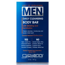 Giovanni Men's Daily Cleansing Body Bar med ginseng och eukalyptus Rengr och terfuktar p djupet fr terfuktad hud Herrkollektion av cedertr