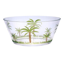 Designer classic Palm Tree Acrylic Large Bowl Break Resistant Premium Acrylic Round Serving Bowl for Partys Snacks or Salad Bowl BPA Free(D0102H5L