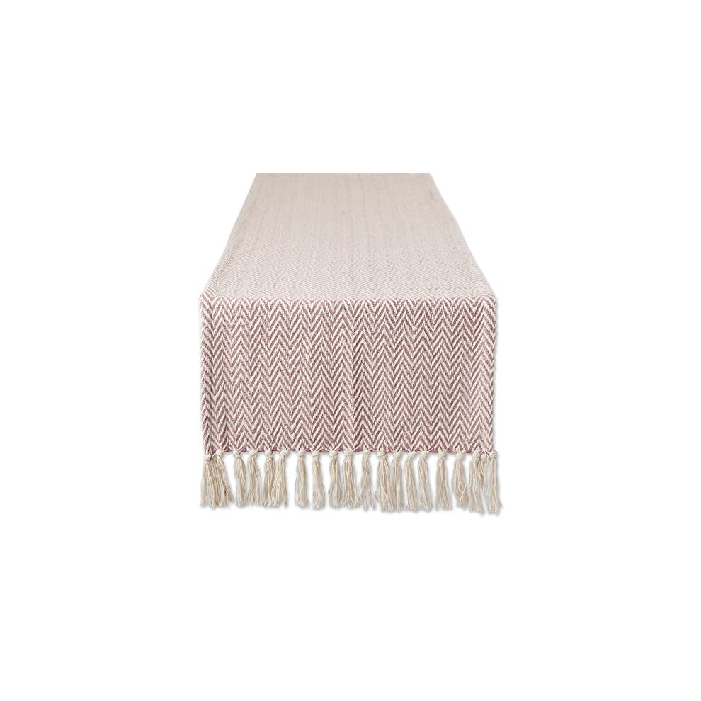 Chemin De Table Tiss Dii Basic Tabletop Collection Chevron 15X72 Mauve P Le-image