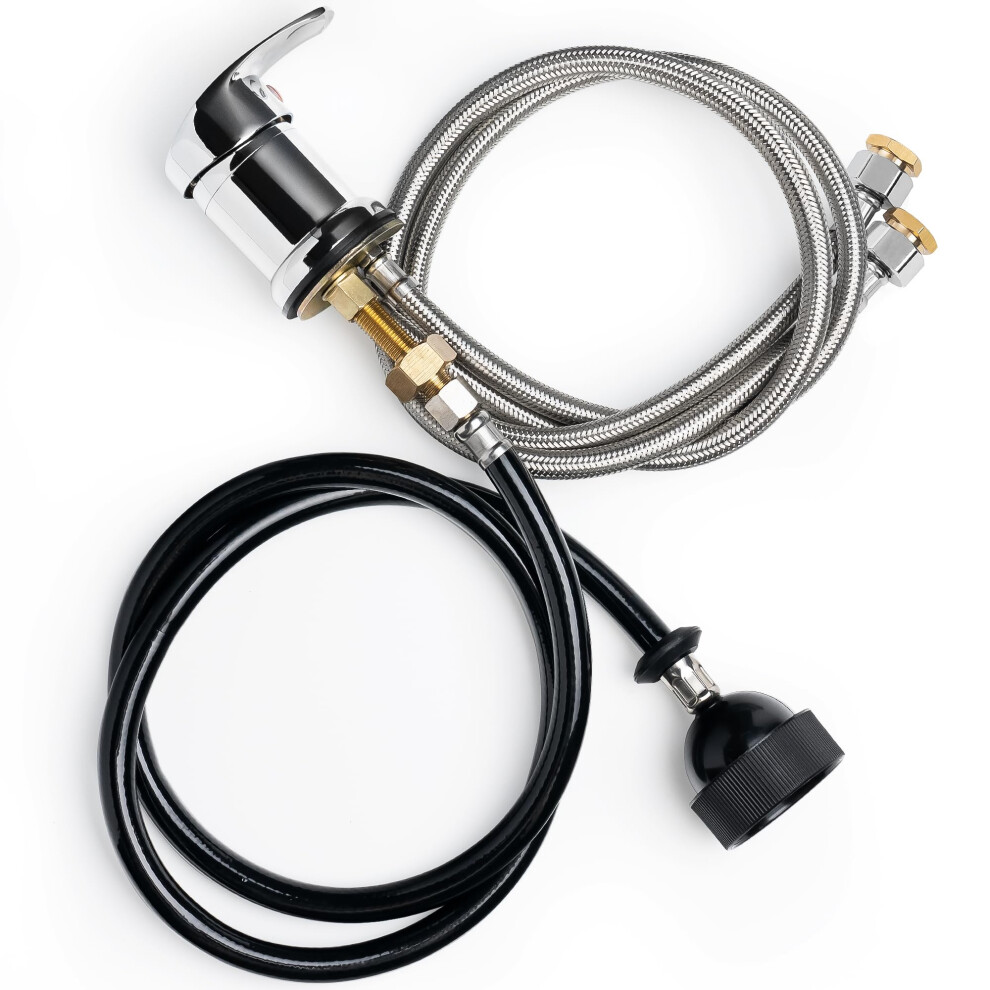 Seltene Zitrone Professional Beauty Salon Shampoo Sink Bowl Faucet And Sprayer Kit With Vacuum Breaker And Flexible Spray Hose Chrome Finish