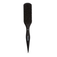 Spornette Big Wonder Teasing Brush – Boar & Tourmaline Nylon Bristles, Tapered Handle, Back Brushing, Volume & Slickin 131-Black