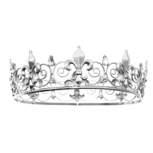 FORSEVEN okr hla kr lovsk koruna - kovov kamienkov korunky a celenky pre eny a mu ov, p rty a ples (HG340 strieborn )