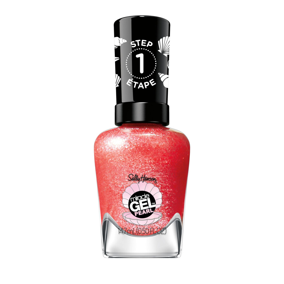 Sally Hansen Miracle Gel  Pearls Rare Red Pearl  Long Lasting  GelLike Formula  No UV Lamp Needed  Red Nail Polish