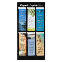 Christian Art Gifts Classic Nature Collection Magnetic Bookmark Set with Scripture  Hymn and Poem for Women and Men  Inspirational Magnetic Pagemarker