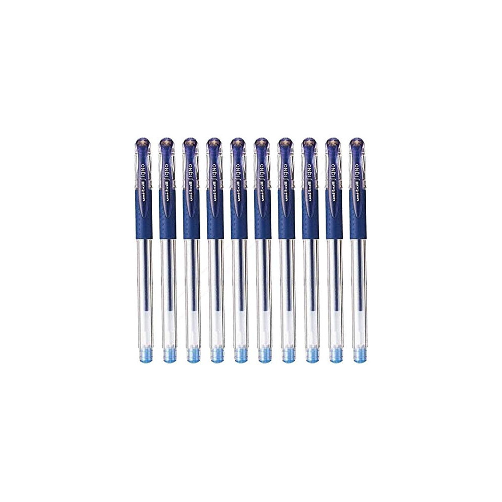 Mitsubishi Pencil [10 Set Gel Ballpoint pen UniBall Signo UltraThin 0.28mm BLUE BLACK UM1512864 from Japan