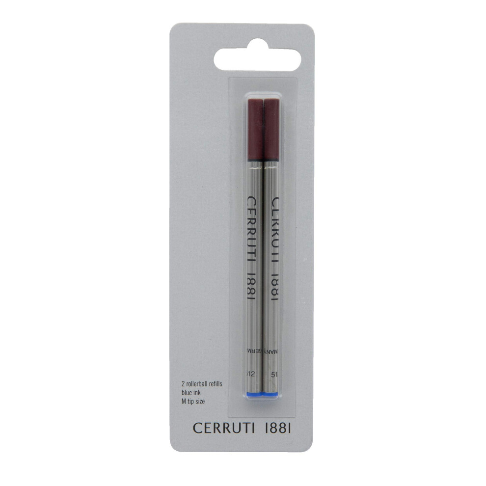 Cerruti Refill 1881 for Rollerball Pen Silver Metal Blue Ink NPR751BM