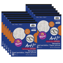 Bloc de hrtie de ziar UCreate alb 9"""" x 12"""" 50 de coli pachet de 12