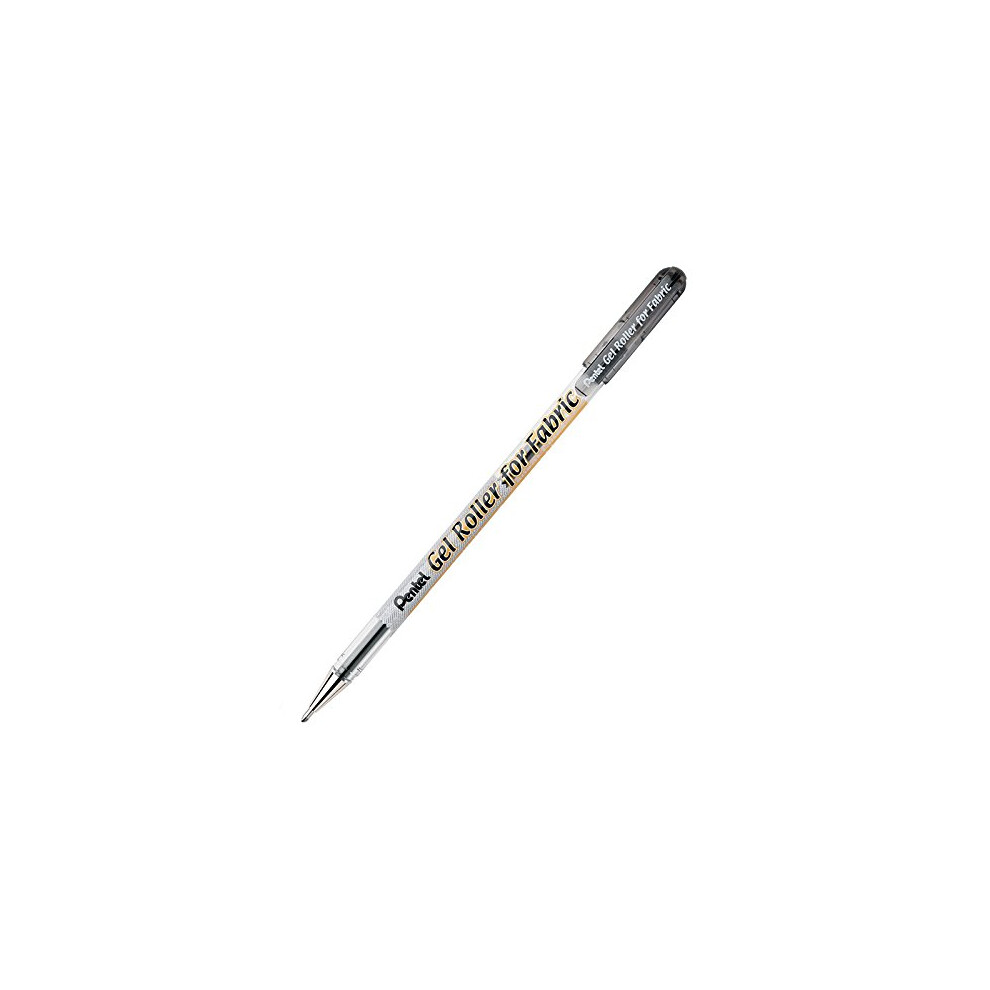 Pentel of America PENBN15A12 Black Gel Roller for Fabric  12 Each