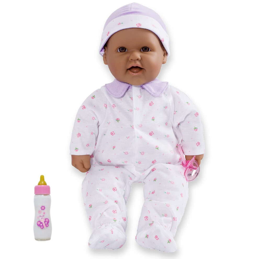 Photos - Doll JC Toys Hispanic 16inch Medium Soft Body Baby  La Baby | Washable |Removable Purple Outfit w/Hat and Pacifier | for Chil
