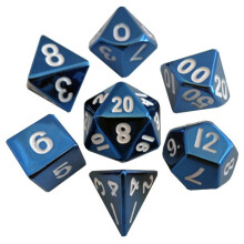 FanRoll 16 mm Metal Polyhedral DND Ternings?t: Bl? rollespilsterninger til fangehuller og drager