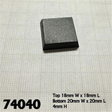 Reaper RPR74040 20 mm vierkante basis met platte bovenkant (pak van 25) miniaturen