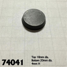 Reaper 20 mm rund flad topbase (pakke med 25) 74041