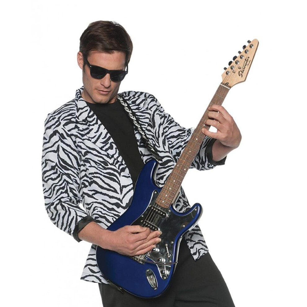 Blazer z  bre blanc des ann  es 80 pour adulte, costume OS