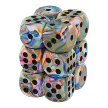 DND Dice Set-Chessex D&D Dice-16mm Feestelijke Levendige en Bruine Plastic Polyhedral Dice Set-Dungeons and Dragons Dice Inclusief 12 Dobbelstenen -