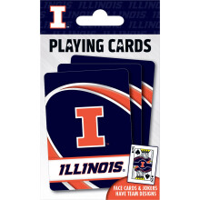 MasterPieces Family Games - NCAA Illinois Fighting Illini Speelkaarten - Officieel gelicentieerd speelkaartdek voor volwassenen, kinderen en familie