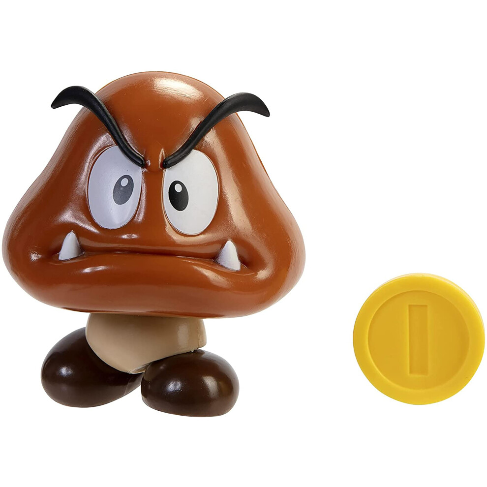 Photos - Action Figures / Transformers Super Mario World of Nintendo 4 Inch Figure | Goomba B07KXP1CWP