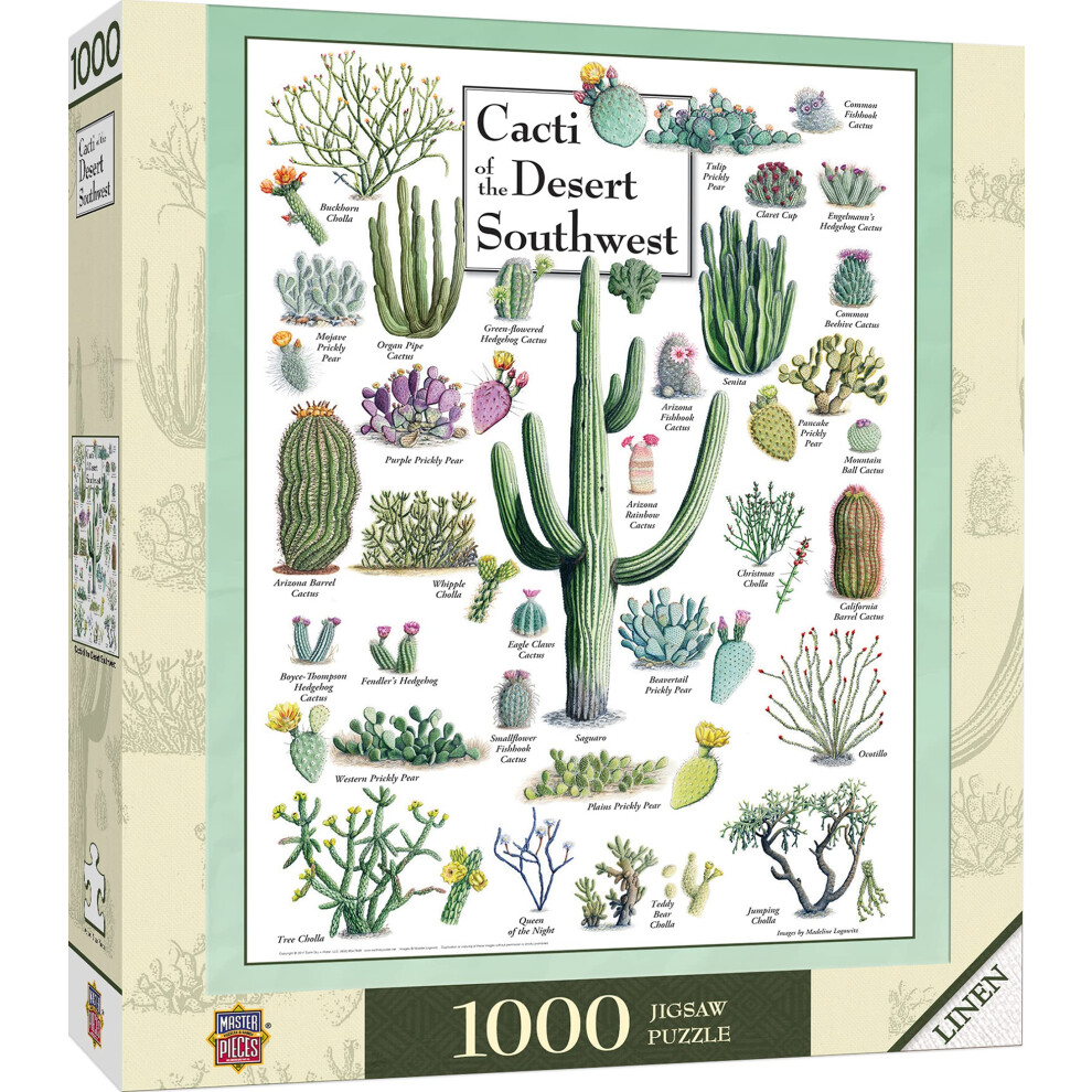 Photos - Jigsaw Puzzle / Mosaic Masterpieces 1000 Piece Jigsaw Puzzle for Adults Family Or Kids Cacti of The Desert Southwest 19.25x26.75 71972 