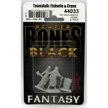 Reaper Miniatures Rem44033 Bones Dreadmere Fishwife & Crone Miniatures , Black - Pack of 2