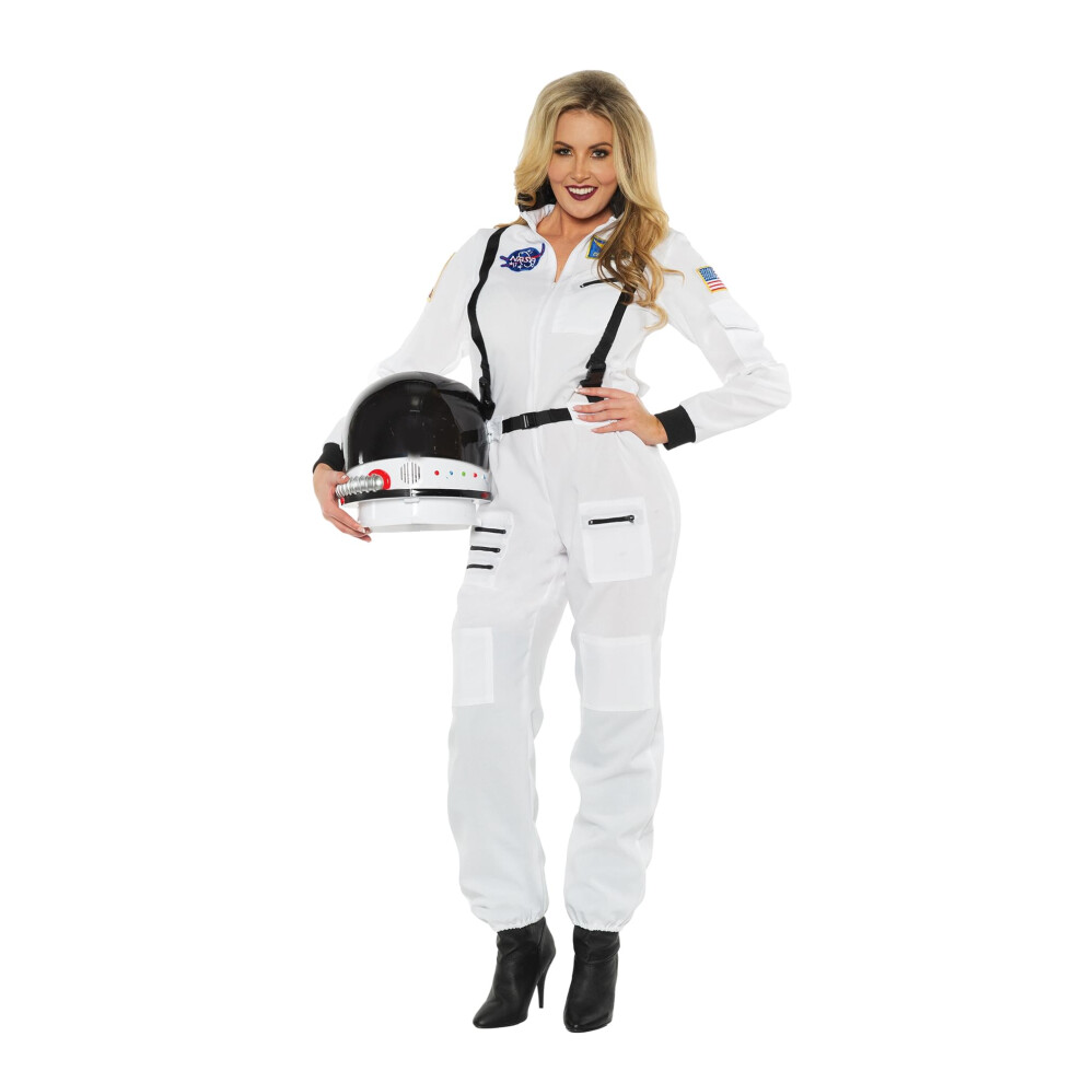 Costume d'astronaute blanche pour adulte, taille M
