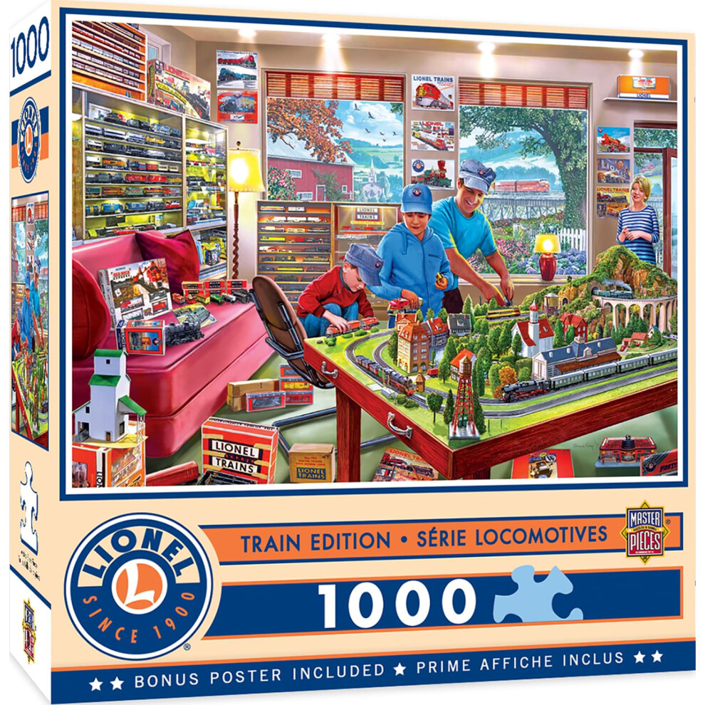Photos - Jigsaw Puzzle / Mosaic Lionel Trains The Boy's Playroom 1000 Piece Jigsaw Puzzle