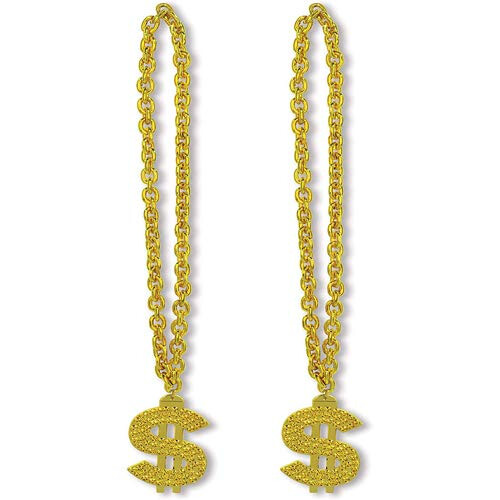 Gold Chain Beads w/ $  Medallion