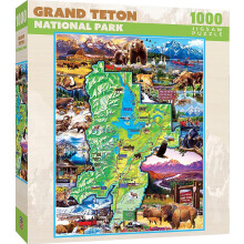 Masterpieces Puzzle 1000 pices pour adultes, famille ou jeunes  Parc national de Grand Teton  49,25 x 26,75 cm