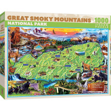 Masterpieces  Puzzle de 1000 pices, parc national des Great Smoky Mountains, amusant pour adultes, familles et enfants, 49,25 x 26,75 pouces