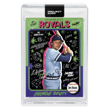 Carta del progetto Topps 2020 353-1975 George Brett di Sophia Chang