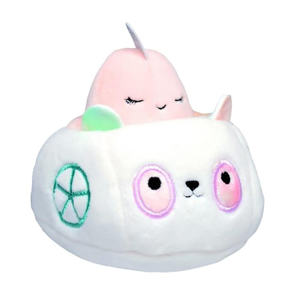 Photos - Doll Squishville Mini Squishmallow Plush | Evie the Narwhal in Vehicle