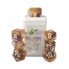 Roll 4 Initiative Diffusion Poly Set - Warlock's Pact med klasssymboler (7)