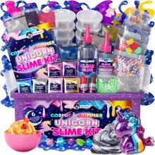 Zestaw slime’a jednorożca Cosmic Shimmer od Original Stationery: Galaktyczny slime z brokatem i kolorowy slime jednorożca dla dziewcząt