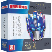 Trefl Transformers Wood Craft 500+5-palainen palapeli Autobot: Optimus Prime Transformers Epäsäännölliset muodot 50 erikoispalapeliä Moderni prem
