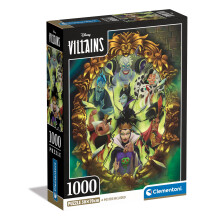 Clementoni - Disney Villains Collection Villains - 1000 stukjes puzzel verticaal leuk voor volwassenen gemaakt in Itali veelkleurig 39812
